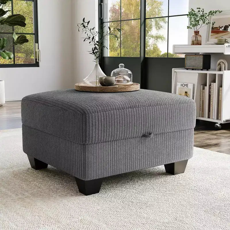 GustoWave Divano componibile a 7 posti con penisola, divano letto da 355 cm di larghezza e contenitore