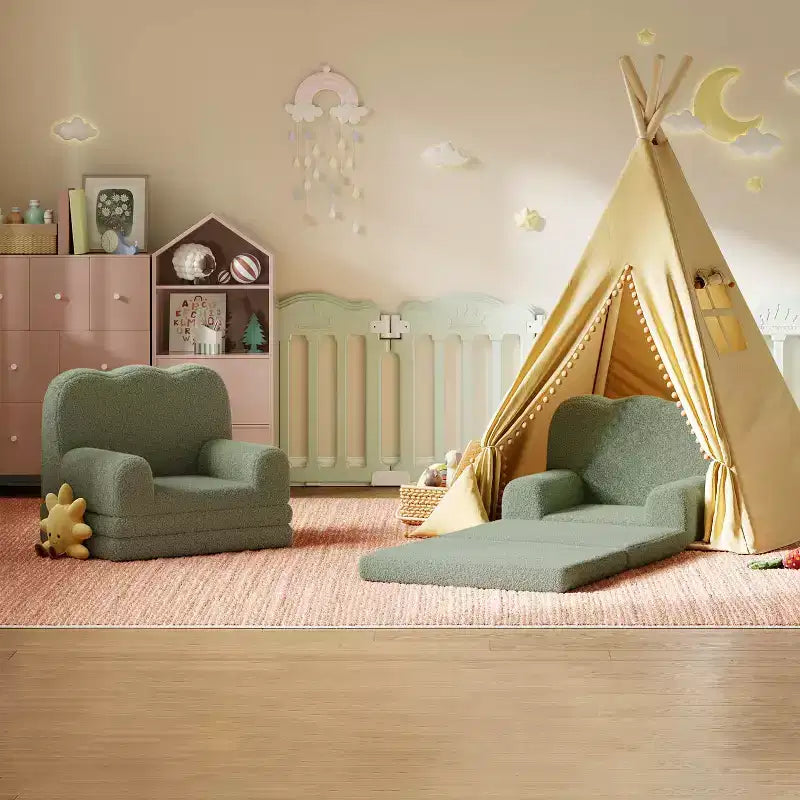 Poltrona letto pieghevole 2 in 1 in schiuma comoda