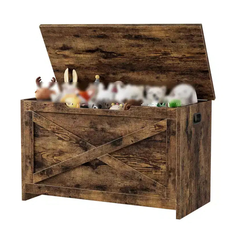 Cassapanca Contenitore da 76 cm, Contenitore con Cerniere di Sicurezza, Panca Portascarpe da Ingresso con Coperchio a Ribalta, Baule Portagiochi per Soggiorno, Camera da Letto