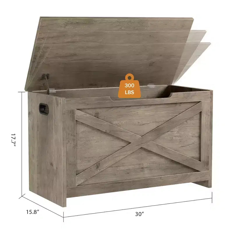 Cassapanca Contenitore da 76 cm, Contenitore con Cerniere di Sicurezza, Panca Portascarpe da Ingresso con Coperchio a Ribalta, Baule Portagiochi per Soggiorno, Camera da Letto
