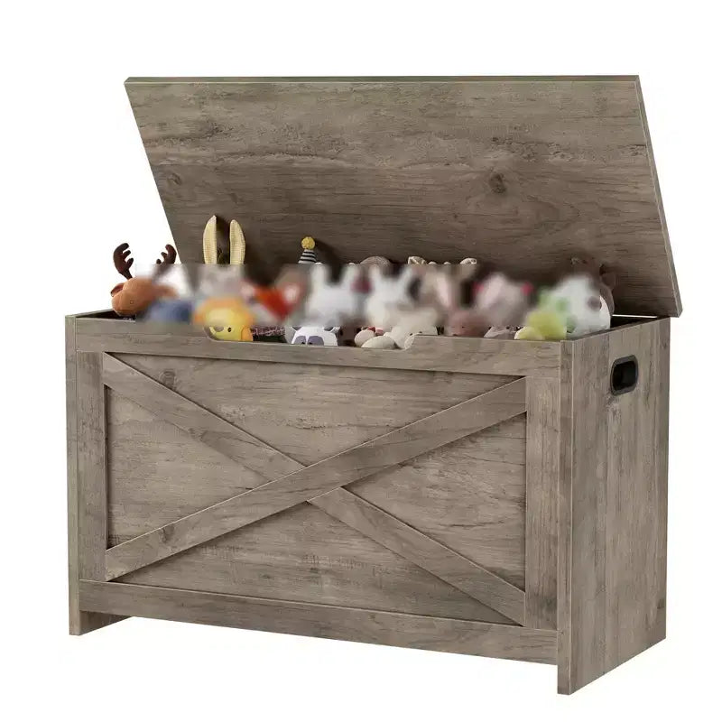 Cassapanca Contenitore da 76 cm, Contenitore con Cerniere di Sicurezza, Panca Portascarpe da Ingresso con Coperchio a Ribalta, Baule Portagiochi per Soggiorno, Camera da Letto