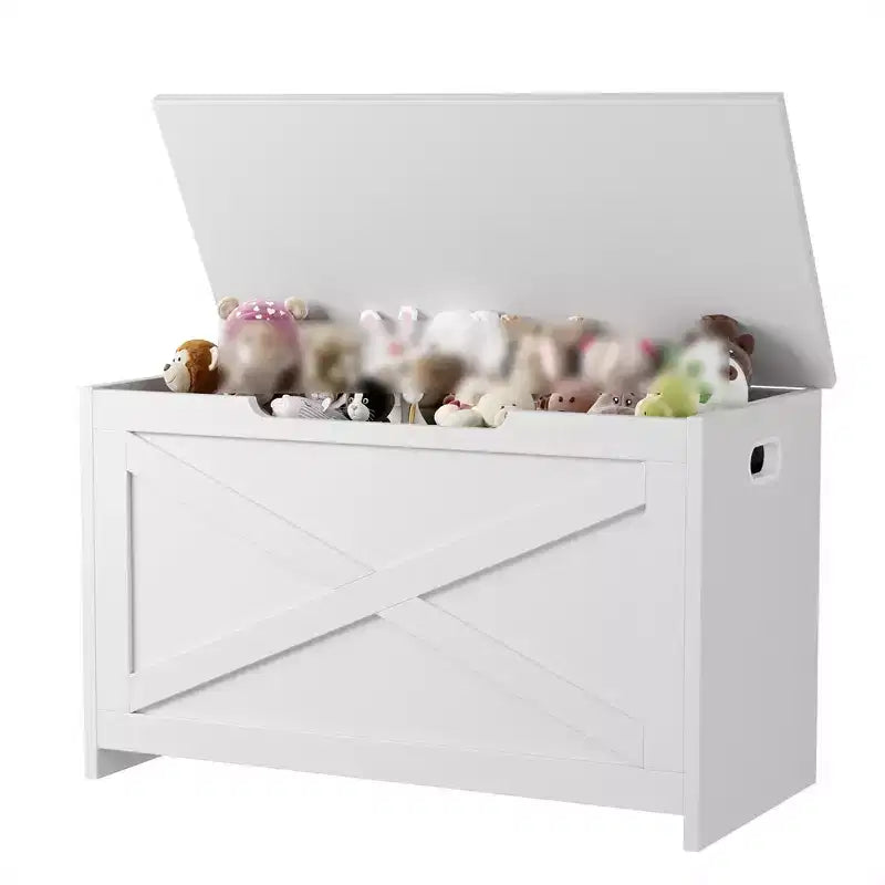 Cassapanca Contenitore da 76 cm, Contenitore con Cerniere di Sicurezza, Panca Portascarpe da Ingresso con Coperchio a Ribalta, Baule Portagiochi per Soggiorno, Camera da Letto