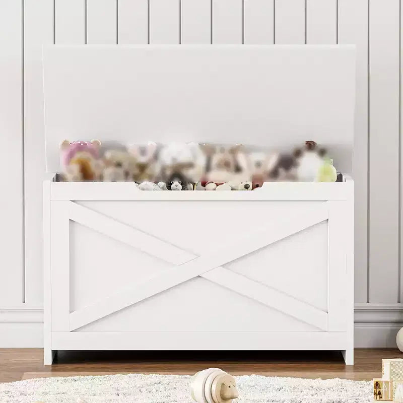 Cassapanca Contenitore da 76 cm, Contenitore con Cerniere di Sicurezza, Panca Portascarpe da Ingresso con Coperchio a Ribalta, Baule Portagiochi per Soggiorno, Camera da Letto