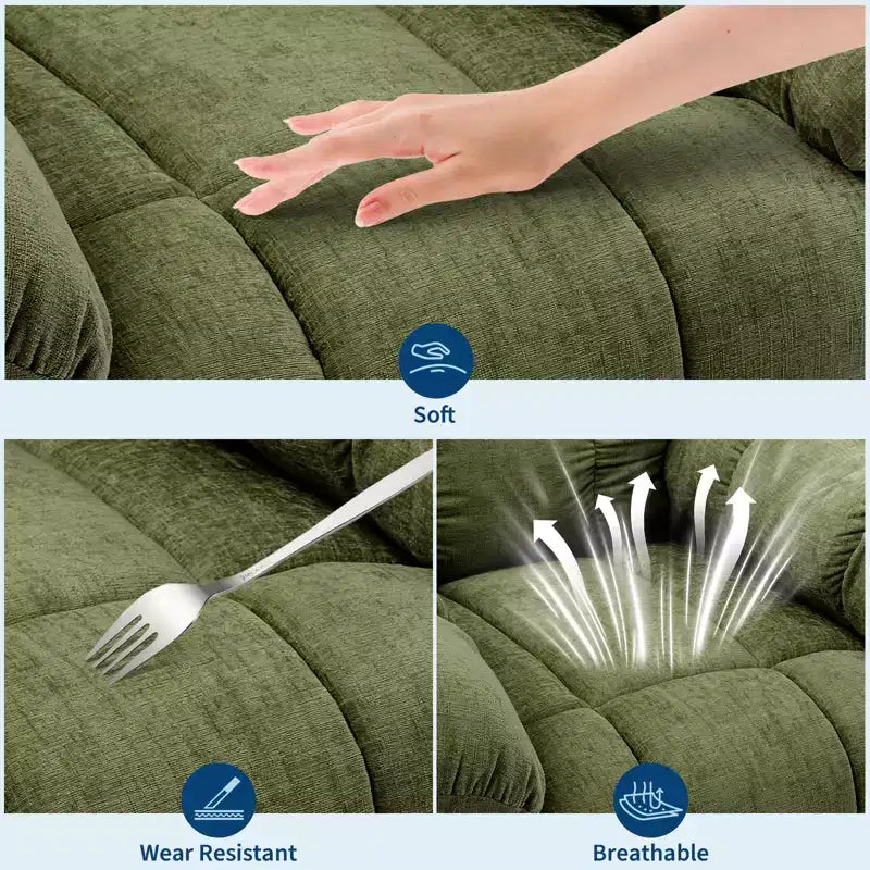 Poltrone Reclinabili a Dondolo, Poltrona Reclinabile Massaggiante, Poltrona Reclinabile a Dondolo Girevole a 360° con Tasche Laterali e Portabicchieri, per Soggiorno, Camera da Letto