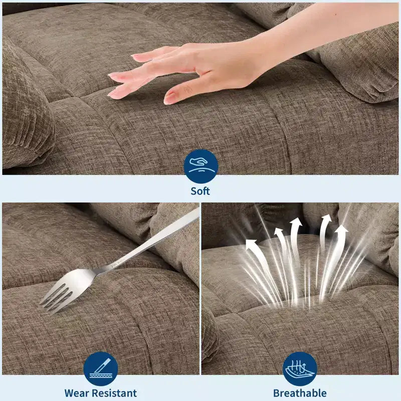 Poltrone Reclinabili a Dondolo, Poltrona Reclinabile Massaggiante, Poltrona Reclinabile a Dondolo Girevole a 360° con Tasche Laterali e Portabicchieri, per Soggiorno, Camera da Letto