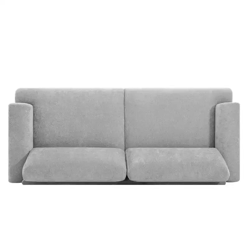 Divano a 3 posti per soggiorno, con gambe in legno di gomma, divano per casa/appartamento, grigio