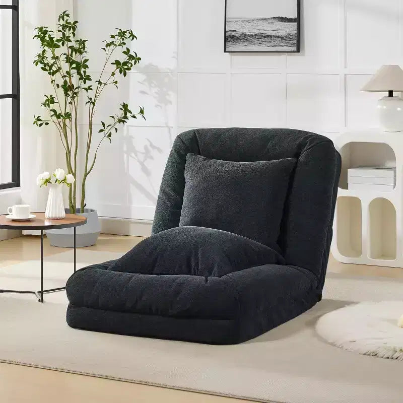 Letto Convertibile per Cani e Umani, Divano Letto Relax con Schienale Regolabile in 5 Posizioni, Poltrona Sacco, Cuccia Grande per Animali Domestici con Struttura in Metallo, per Soggiorno