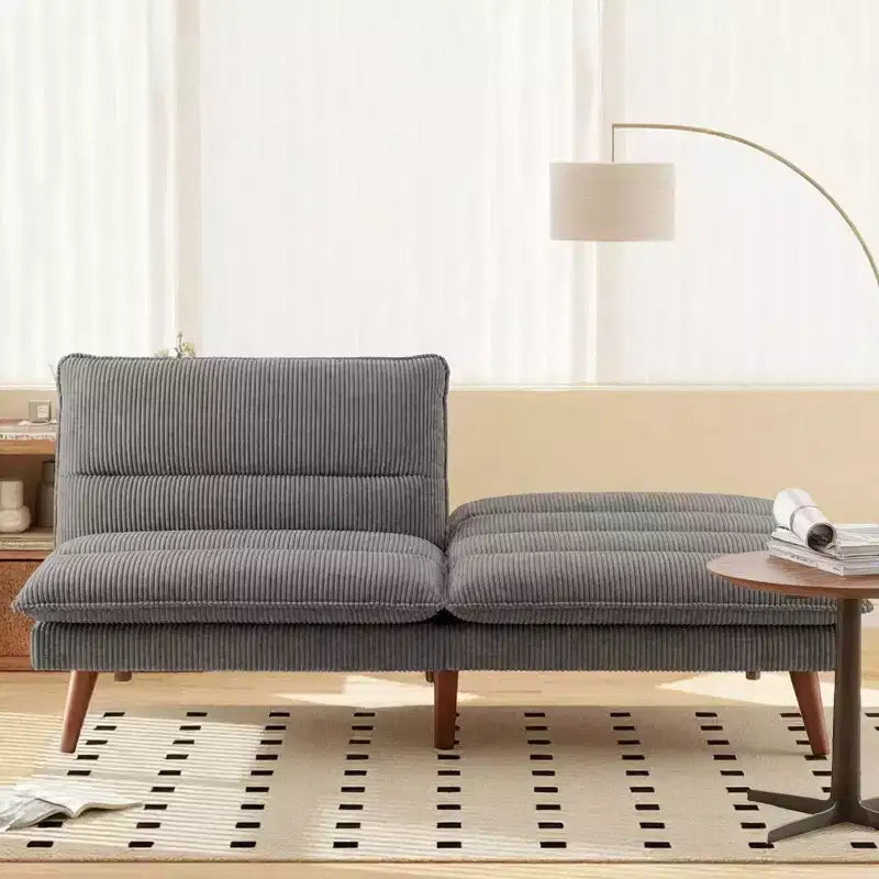 Divano letto futon convertibile in velluto a coste da 67", divano reclinabile 3-in-1 per piccoli spazi, divano letto compatto per appartamento, camera degli ospiti