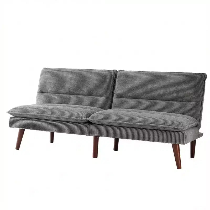 Divano letto futon convertibile in velluto a coste da 67", divano reclinabile 3-in-1 per piccoli spazi, divano letto compatto per appartamento, camera degli ospiti