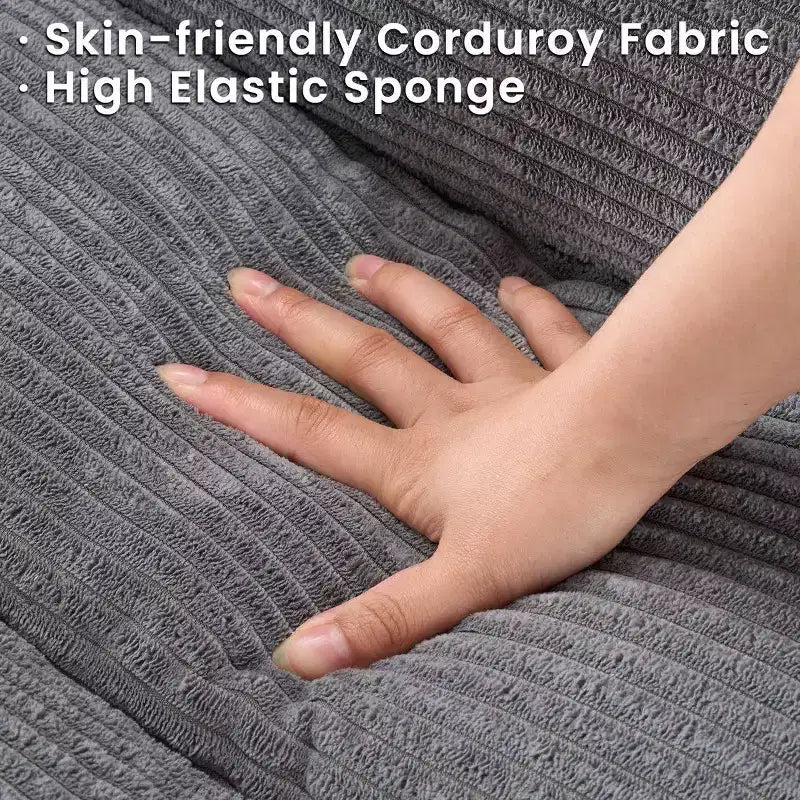Divano letto futon convertibile in velluto a coste da 67", divano reclinabile 3-in-1 per piccoli spazi, divano letto compatto per appartamento, camera degli ospiti