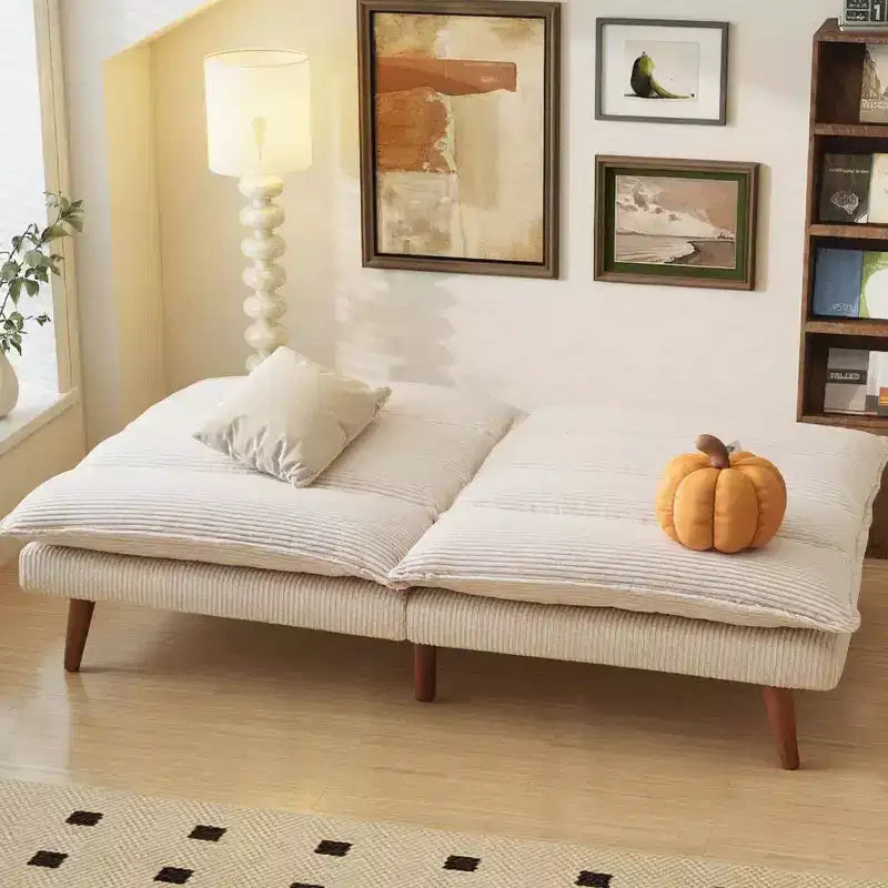 Divano letto futon convertibile in velluto a coste da 67", divano reclinabile 3-in-1 per piccoli spazi, divano letto compatto per appartamento, camera degli ospiti