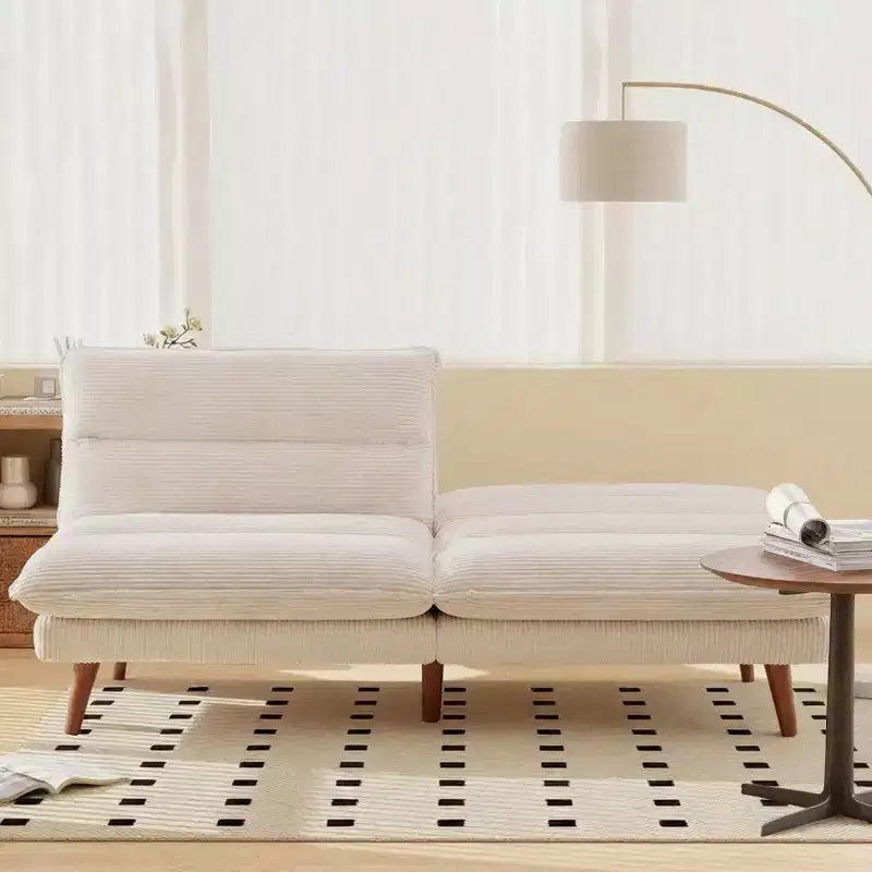 Divano letto futon convertibile in velluto a coste da 67", divano reclinabile 3-in-1 per piccoli spazi, divano letto compatto per appartamento, camera degli ospiti