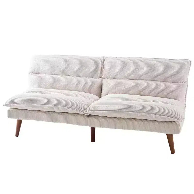 Divano letto futon convertibile in velluto a coste da 67", divano reclinabile 3-in-1 per piccoli spazi, divano letto compatto per appartamento, camera degli ospiti